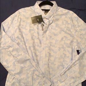 William Rast Dress shirt  Blue camo